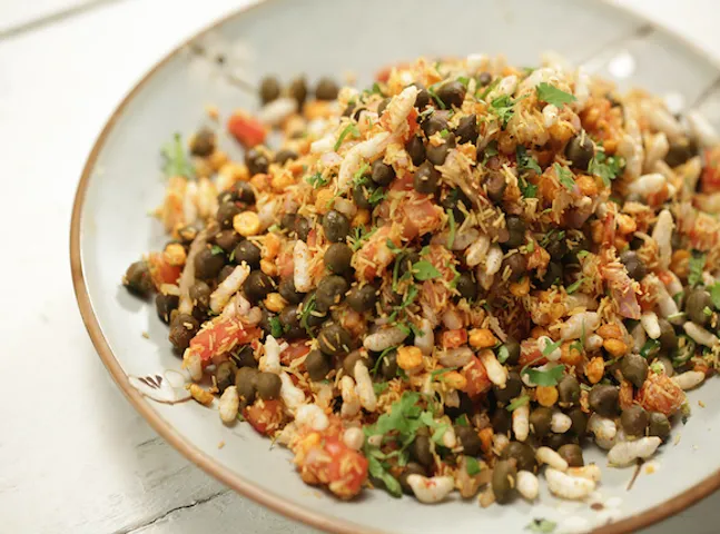Green Chana Chaat 