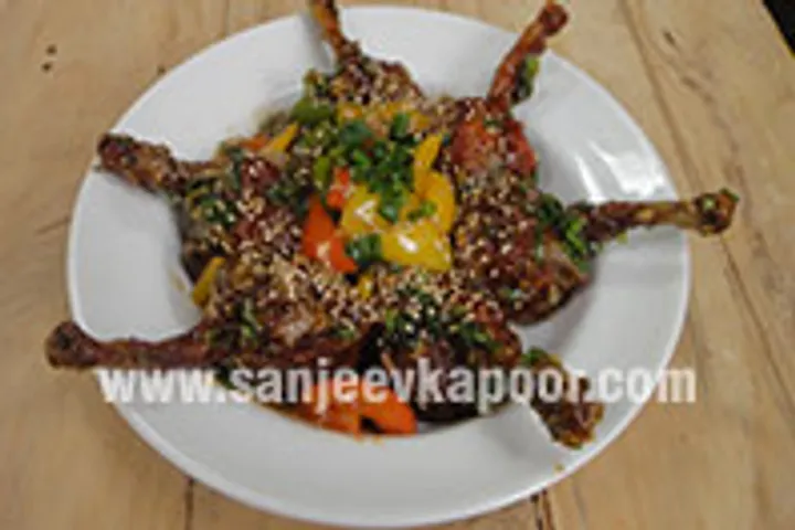 Stir Fry Chicken Lollypop With Peppers 