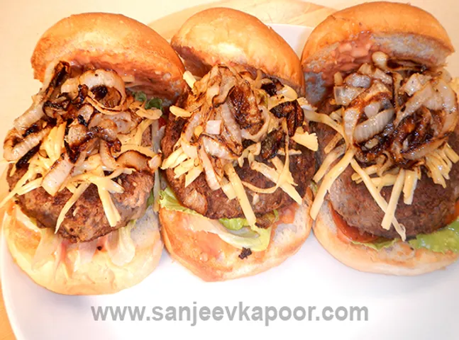 Lamb Burger with Caramelized Onion