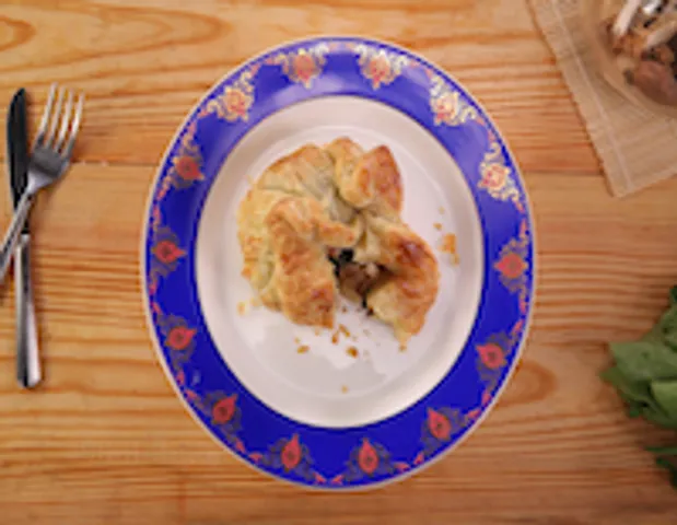 Spinach and Pecan Nut Baked Brie