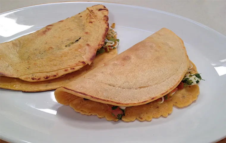 Besan Cheela with Sprouts and Paneer