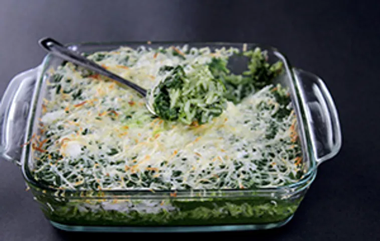 Palak Paneer and Rice Casserole