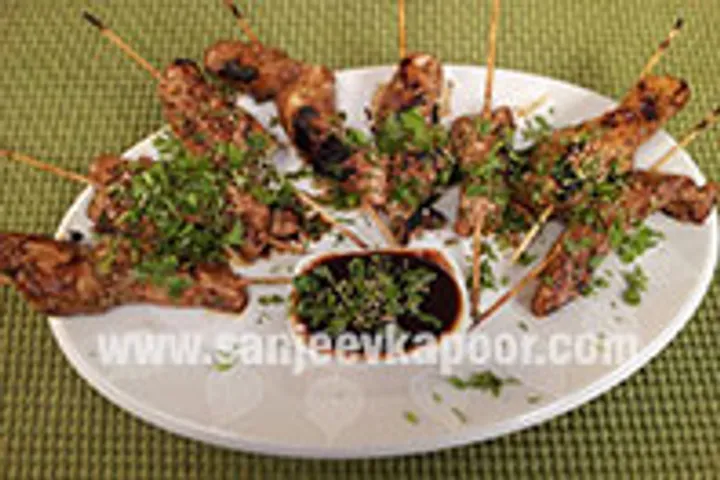5 Spice Chicken Skewers with Chilli Soy Sauce 
