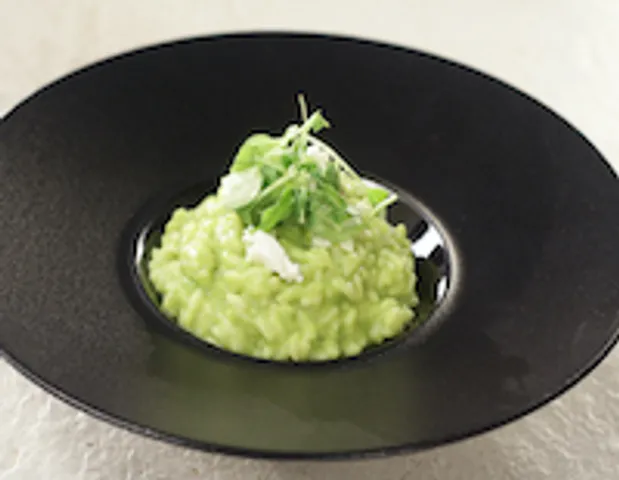 GREEN PEA AND GOAT CHEESE RISOTTO - skk