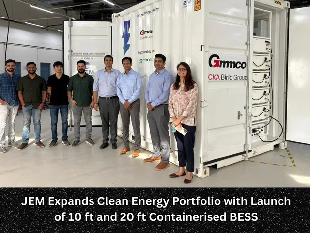 JEM Expands Clean Energy Portfolio with Launch of 10 ft and 20 ft Containerised BESS