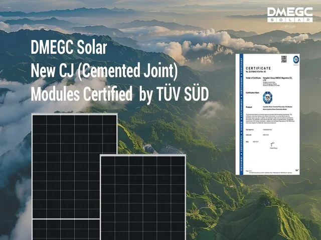 CJ Technology-Based G12RT Modules Of DMEGC Solar Earn TÜV SÜD Certification