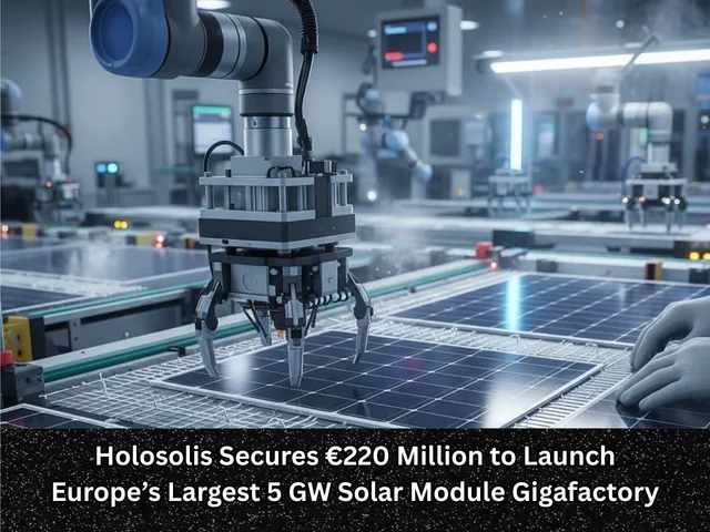 Holosolis Secures €220 Million to Launch Europe’s Largest 5 GW Solar Module Gigafactory