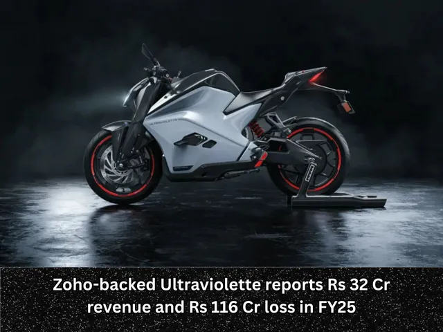 Zoho-backed Ultraviolette reports Rs 32 Cr revenue and Rs 116 Cr loss in FY25