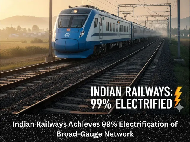 Indian Railways Achieves 99% Electrification of Broad-Gauge Network