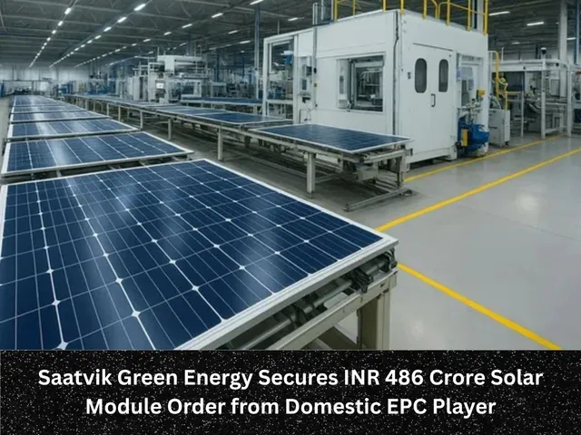 Saatvik Green Energy Secures INR 486 Crore Solar Module Order from Domestic EPC Player