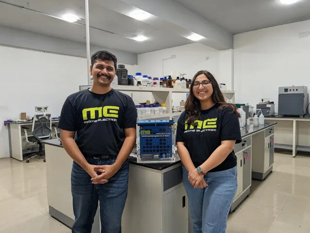 Founders, L-R Priyansh Mohan, Stuti Kakkar- MEINE Electric