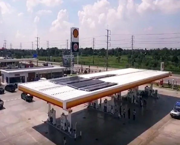 Solar Frontier’s CIS solar panels installed at Shell Service Station in Thailand