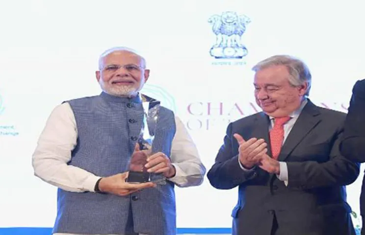 PM Modi Receives ‘UNEP’s Champions of the Earth’ Award