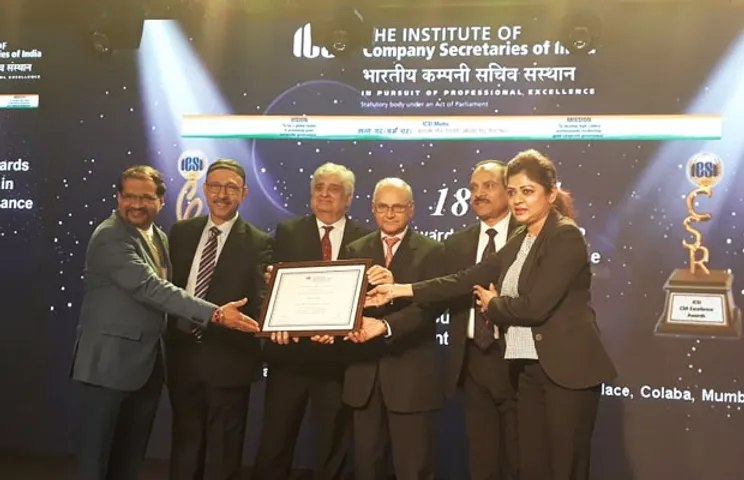 Tata Power Team Receiving the 3rd ICSI CSR Excellence Award