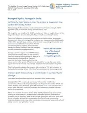 IEEFA Pumped Storage