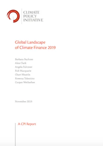 CPI Report on Global Landscape of Climate Finance 2019