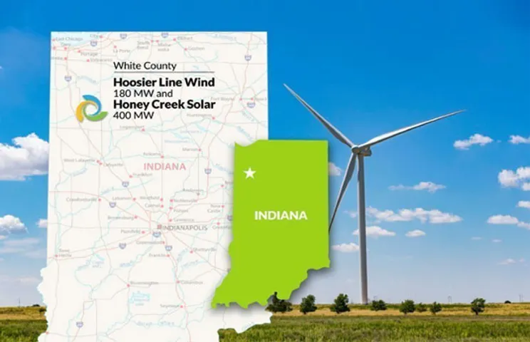 Hoosier Line Wind and Honey Creek Solar represent Tri Global Energy's first renewable energy projects in White County, Indiana
