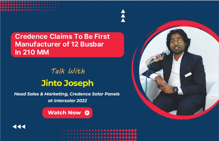 Jinto Joseph, Head Sales & Marketing, Credence Solar