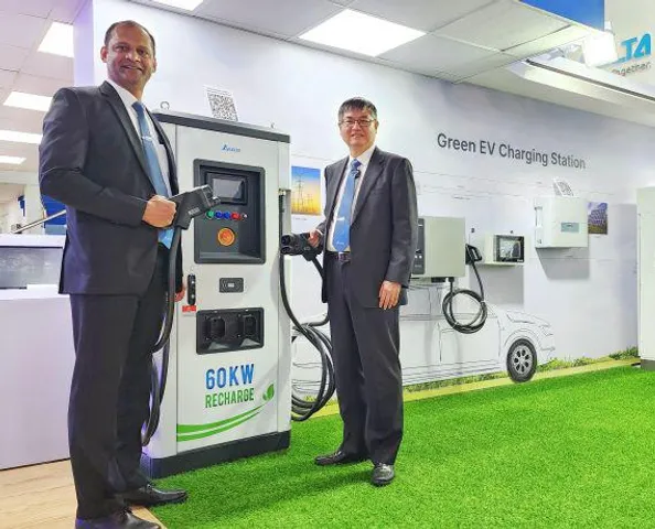 Delta Electronics Unveils Microgrid-based Green EV Charging Station at ELECRAMA 2023