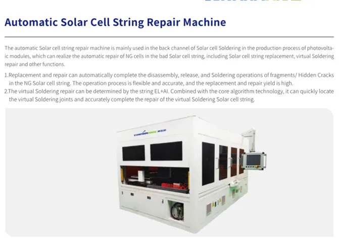 Automatic cell stringer repair machine