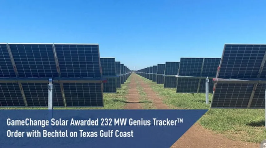 Gamechange solar wins 232MW tracker deal from Bechtel in the US