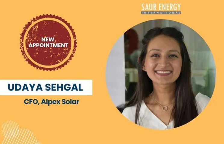 Udaya Sehgal Rejoins Alpex Solar As Its New CFO