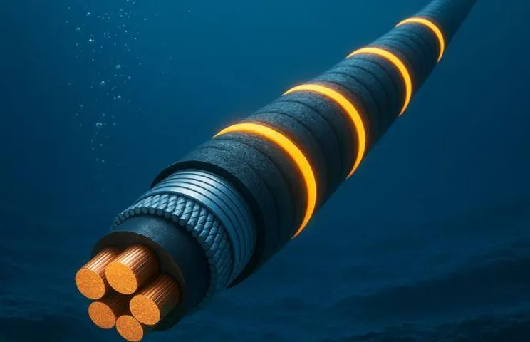 give a befitiing Dp of size 620*400 for the article. SHow underwATER seacable in it The UK government has formally withdrawn support for the £24 billion (USD 33 billion) Morocco-UK Power Project, a landmark renewable energy venture that aimed to deliver solar and wind electricity from North Africa to Britain via a 3,800 km subsea cable. British firm Xlinks, the lead developer of the project, had been awaiting a decision from the government for nearly two years on a proposed 25-year Contract for Difference (CfD). This deal would have guaranteed a fixed price for the electricity supplied from Morocco. However, the Department for Energy Security and Net Zero (DESNZ) confirmed that the government has decided not to support the project. Massive Project Aimed to Power 7 Million Homes The Morocco-UK Power Project was set to supply 3.6 GW of firm, baseload electricity - about 8 percent of the UK’s power needs - from 10.5 GW of combined solar and wind capacity in Morocco’s Guelmim Oued Noun reg