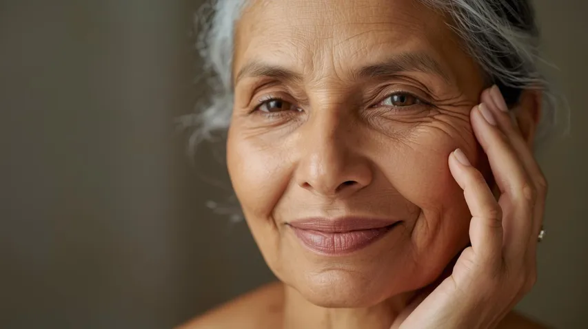 phytoestrogens in indian skincare older woman menopause midlife skincare health wellness ageing gray hair grey hair