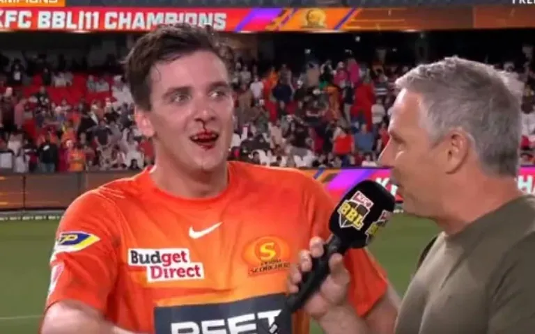 Jhye Richardson. (Photo source: Twitter/7Cricket)