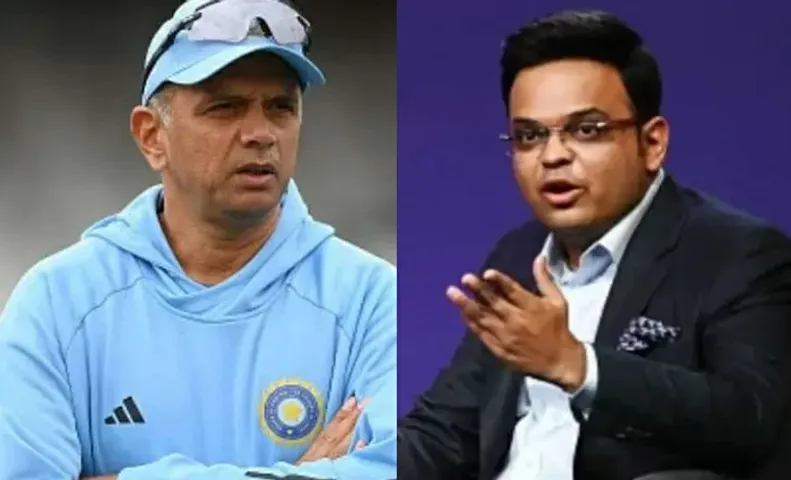 Rahul Dravid and Jay Shah (Image Source: Twitter)