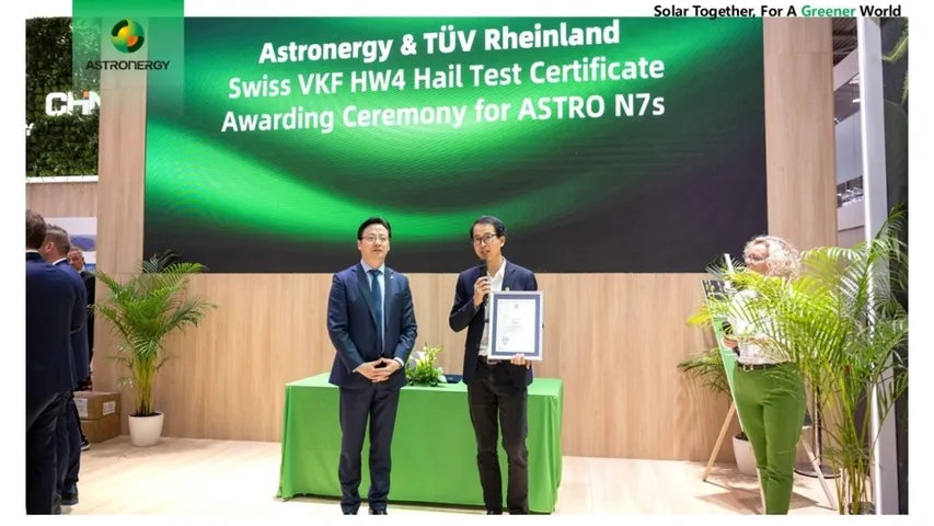 ASTRO N7s has withstood 40 mm hail impacts without cracks or power loss in HW4 Hail Impact Test. 
