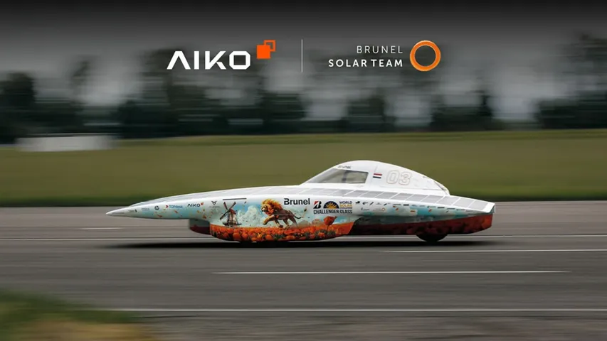 AIKO’s N-Type ABC cells with 27.2% efficiency have supported Brunel Solar Team’s energy optimization across challenging terrain.
