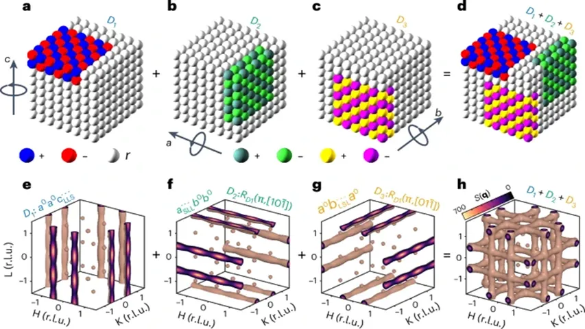 Researchers observed that sparse, isotropic nanodomains in formamidinium perovskites reduced electronic disorder and enhanced device response. Image Source: Nature