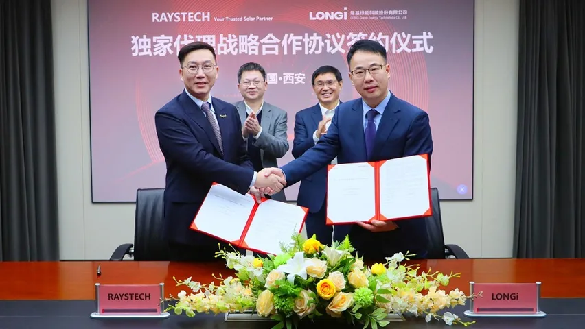 Raystech and LONGi form solar partnership for Australia