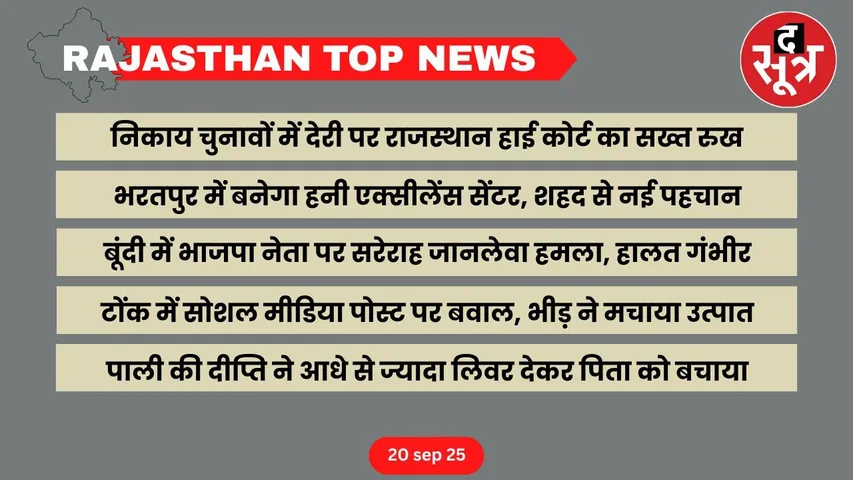 Rajasthan top news 20 sep