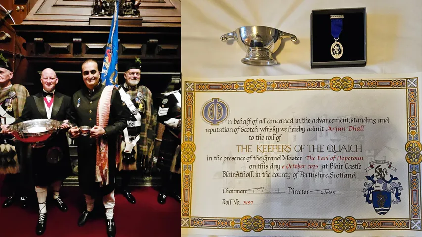 Arjun Dhall honoured as Keeper of the Quaich
