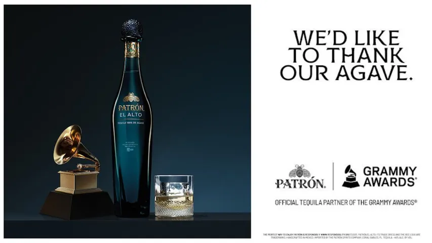 Patrón named official tequila partner of Grammy Awards