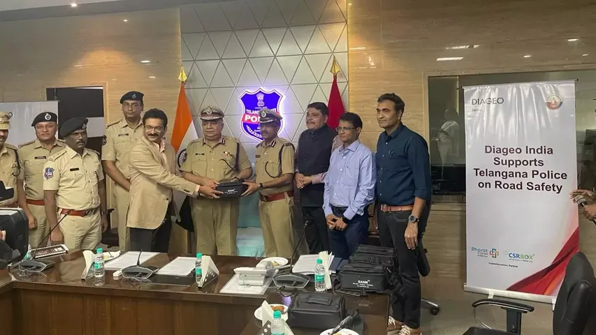 Diageo India supports Telangana police on road safety