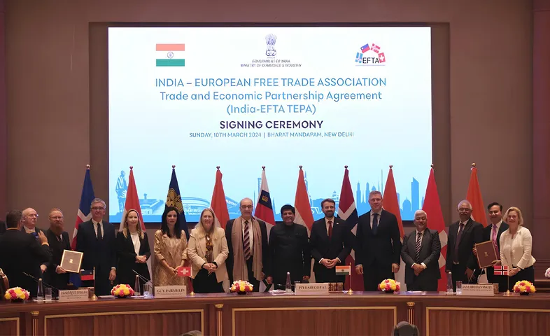 India signs trade agreement with EFTA