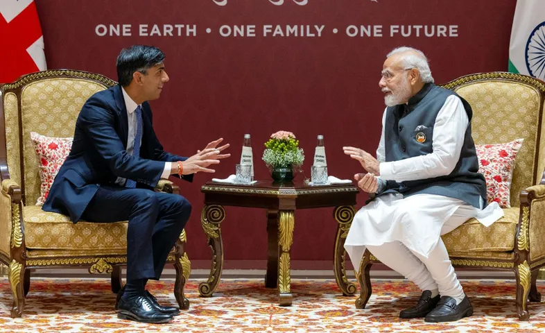 Modi & Sunak assess progress in FTA