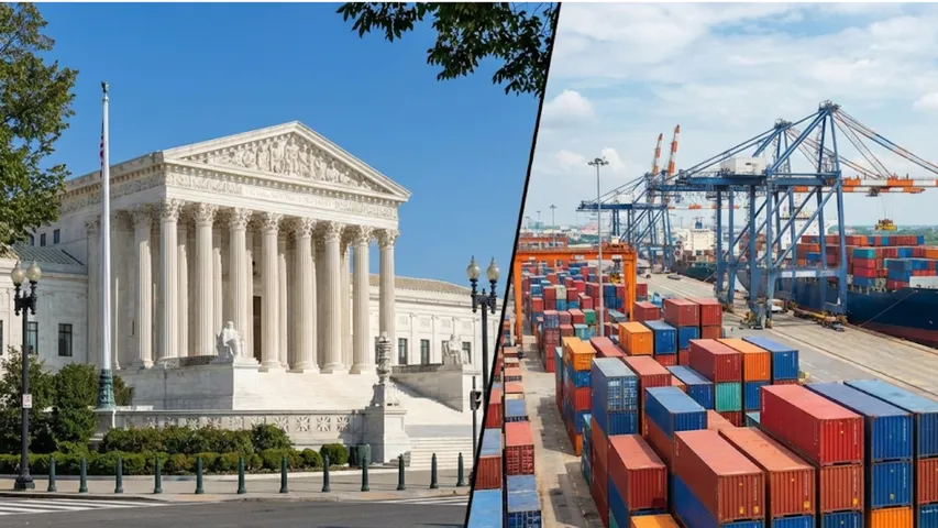 (1280x720) Split screen of Zelensky and Putin against a muted, data-overlay map of Eastern Europe.