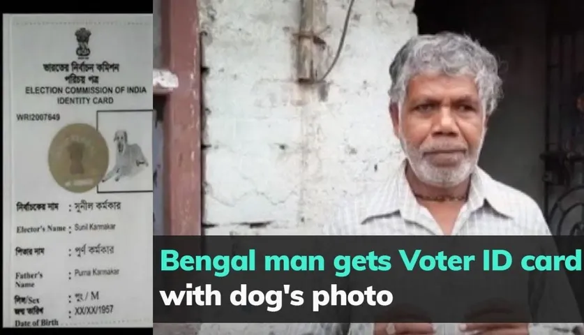 Freak! A West Bengal Resident Issued Voter ID With A Dog's Photo On It