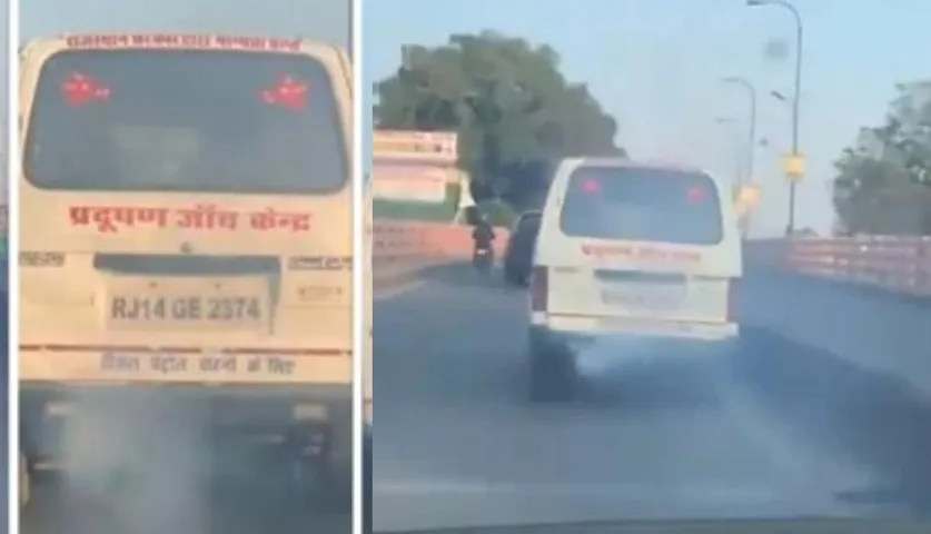 This Video Of A Pollution Checking Vehicle crosses All Limits Of Irony