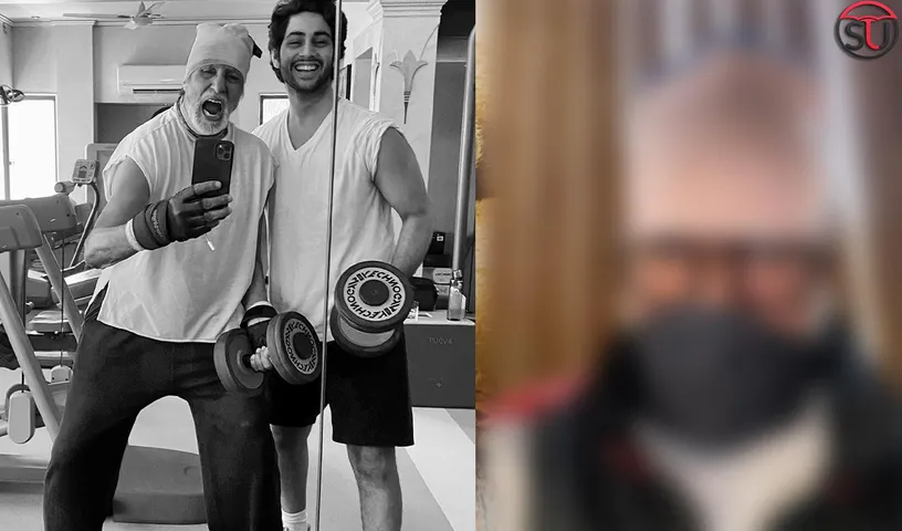 Big B Hits The Gym, But Who Is His Workout Buddy? Check Out!