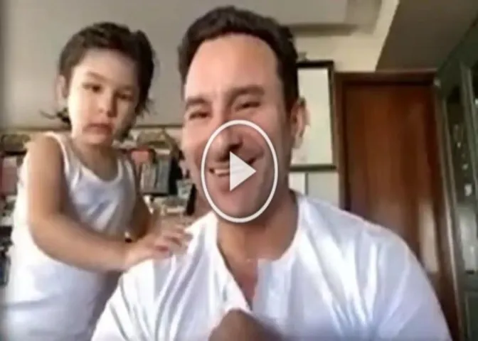 Viral: Taimur Adorably Appeared On Dad Saif Ali Khan's Live Interview