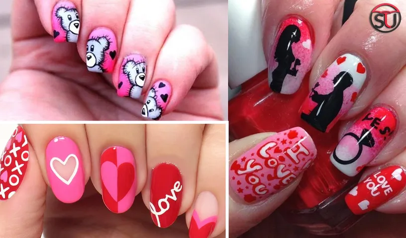 13 Stylish & Elegant Valentine Theme Nail-Art Designs