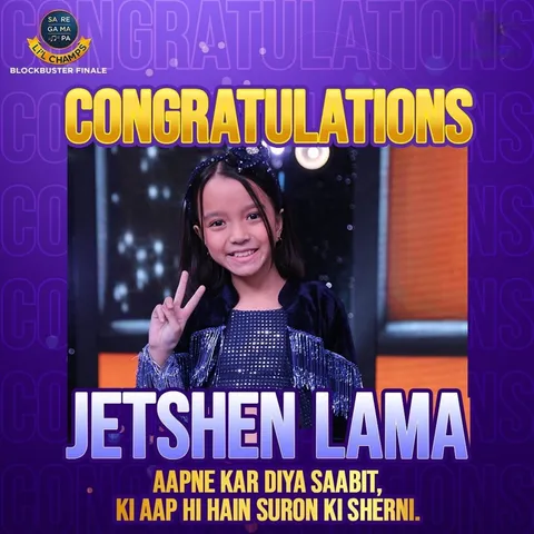 Sikkim's Jetshen Dohna Lama Wins Sa Re Ga Ma Pa Li'l Champs 9 In Style!