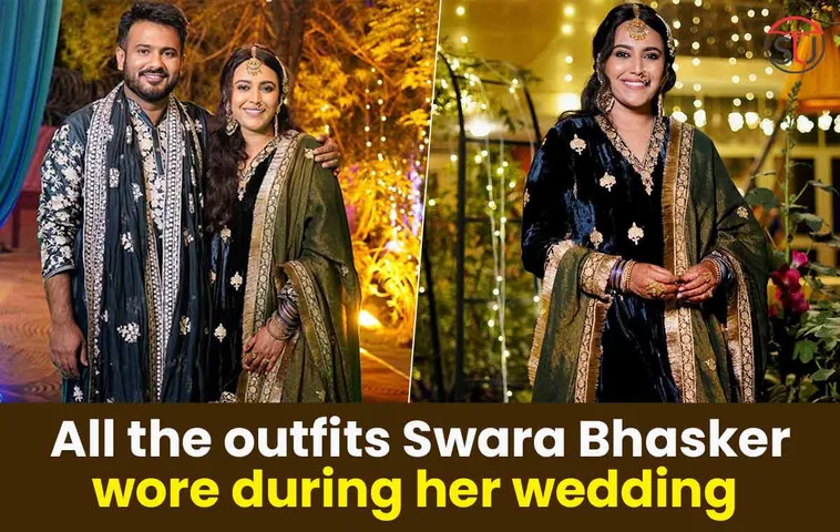 Outfits Swara Bhasker wore during her wedding festivities