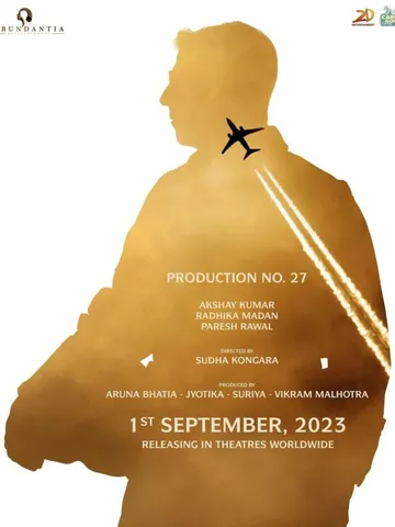 Akshay Kumar unveils poster for Hindi remake of 'Soorarai Pottru' with Radhika Madan