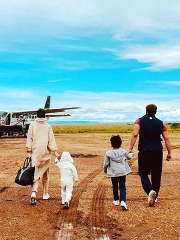 Kareena Kapoor and Saif Ali Khan bid adieu to South Africa with their kids